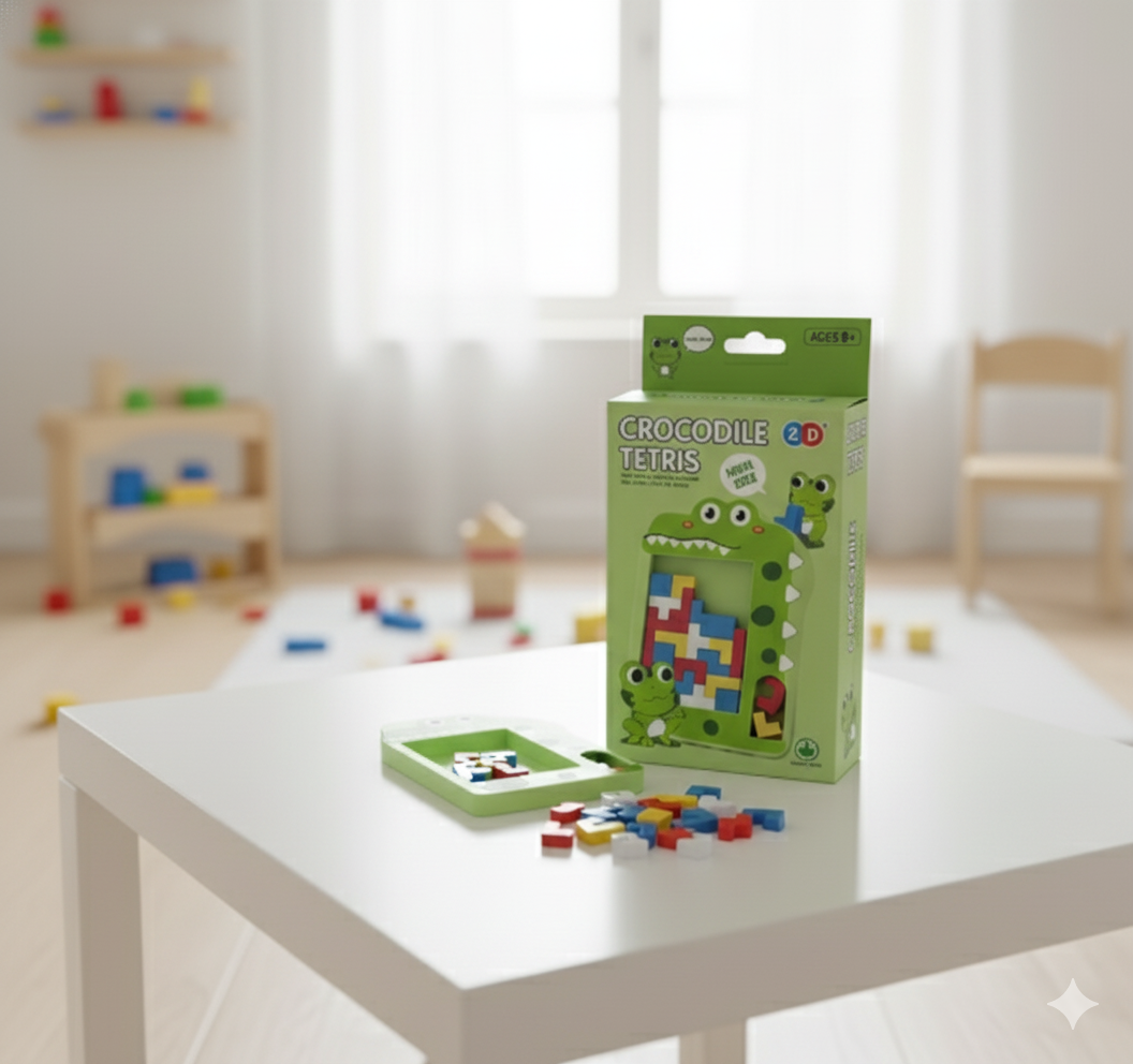 🧩 Mini Tetris de Cocodrilo – “Pequeñas piezas, grandes conexiones cerebrales”