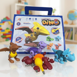 Kit de Ensamble de Dinosaurios – “Construye, piensa y entrena su motricidad”