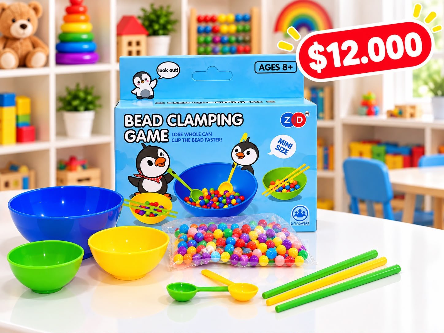 BEAD CLAMPING GAME – Juego de Pinza y Clasificación Sensorial