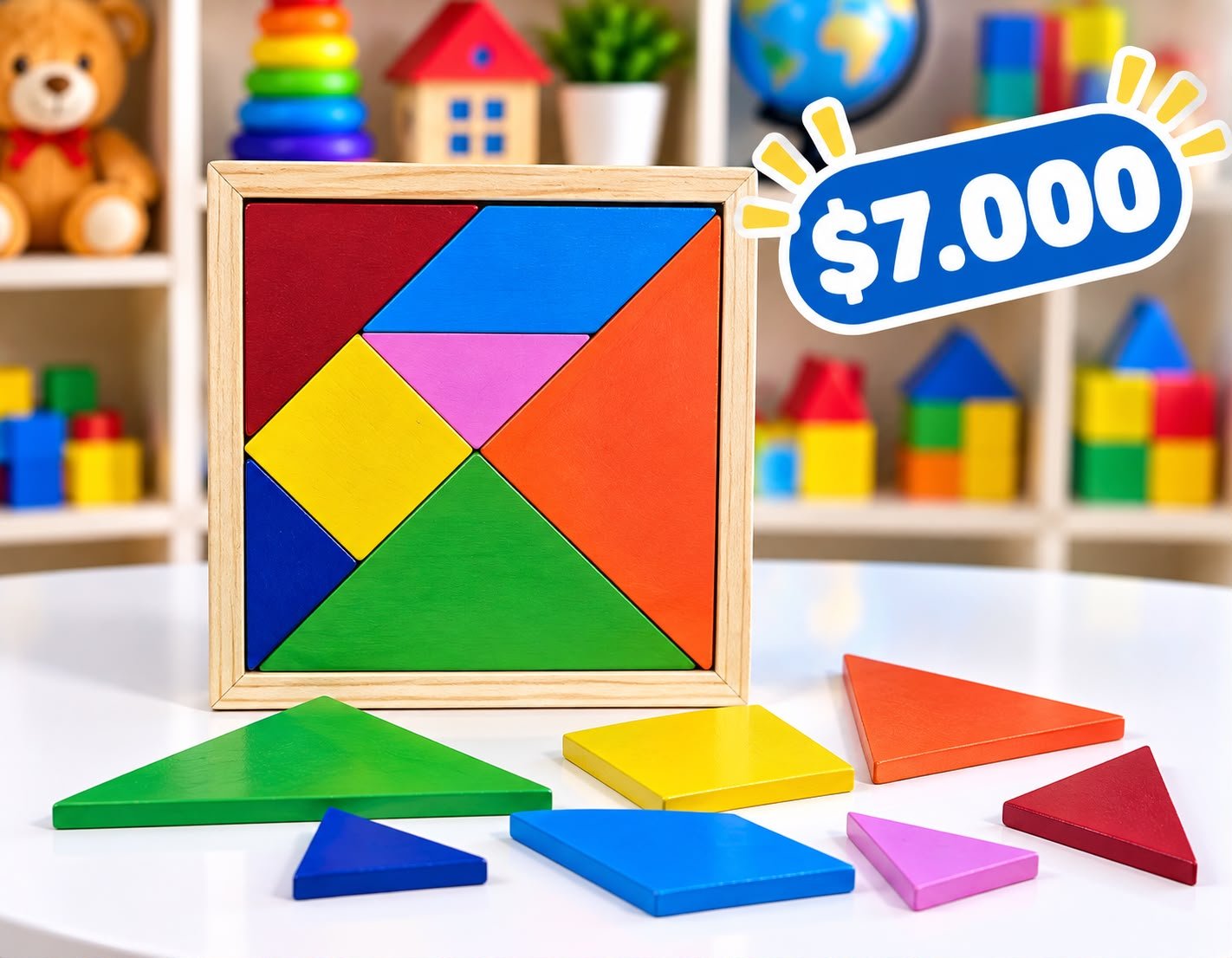 TANGRAM DE MADERA – “Piensa, crea y organiza tu mundo”