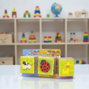 Rompecabeza cubos de madera