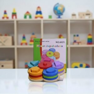 Clasificador de figuras y apilado en madera