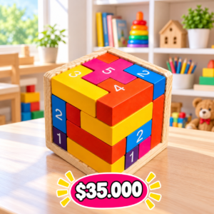 🧩CUBO NÚMERICO 3D – Desafío Inteligente en Madera 🔢🧠
