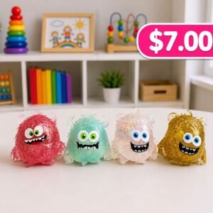 👾✨ Monstruitos Sensoriales Antiestrés con Brillo