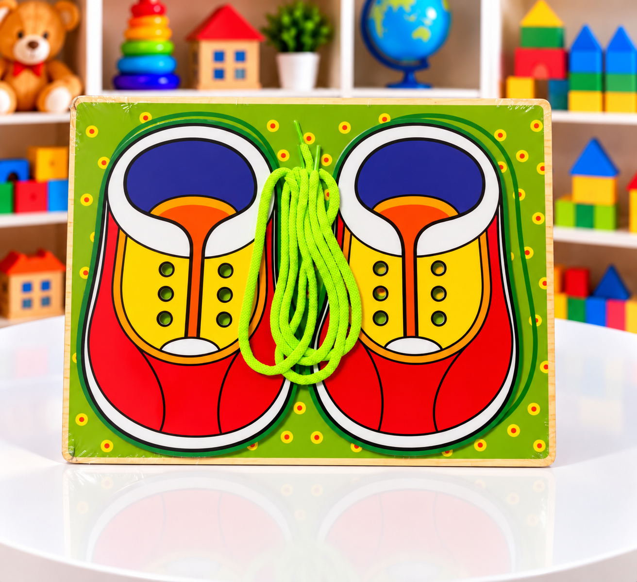 TABLERO DIDÁCTICO PARA APRENDER A AMARRAR CORDONES