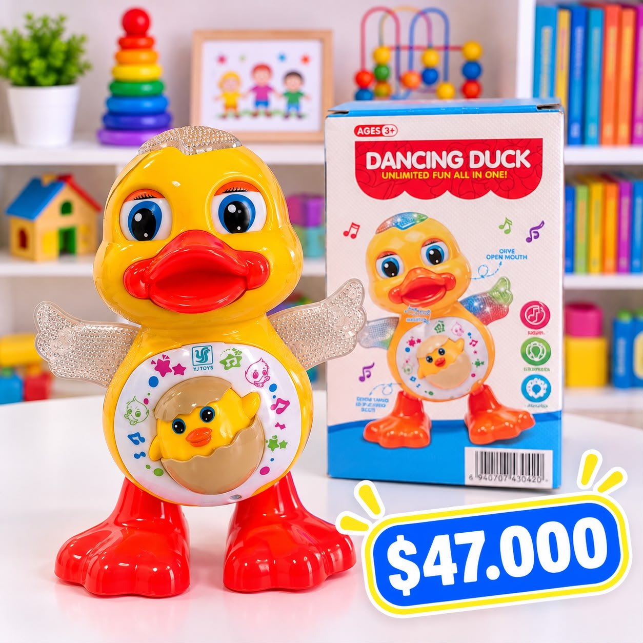 PATITO BAILARÍN MUSICAL CON LUCES